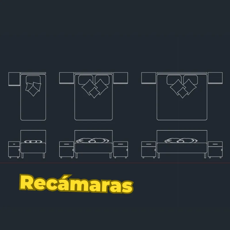 Bloques Dinámicos Básicos para AutoCAD | Plantilla Esencial de Arquitectura con Puertas, Ventanas, Recámaras y Escaleras