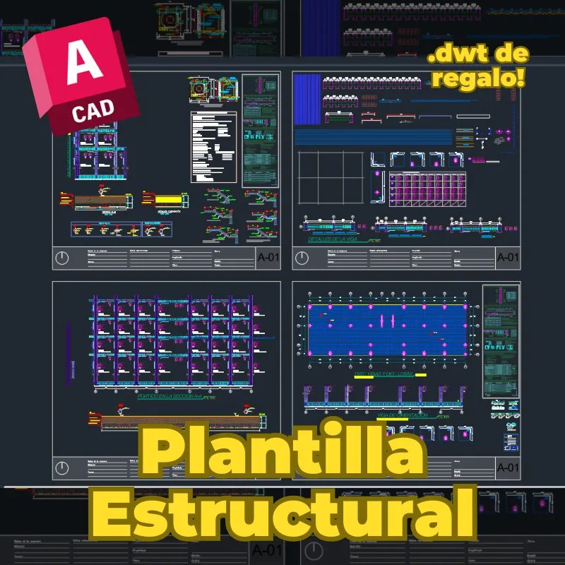 Plantilla Estructural para AutoCAD | Bloques Dinámicos
