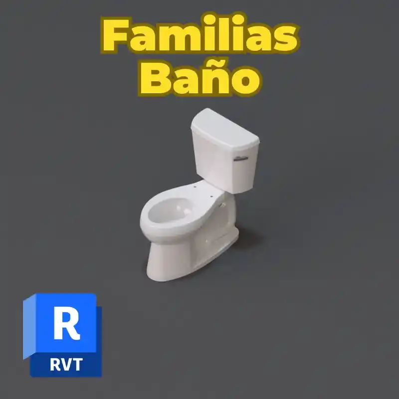 Familias de Baños y WC 3D para Revit | Plantilla Profesional