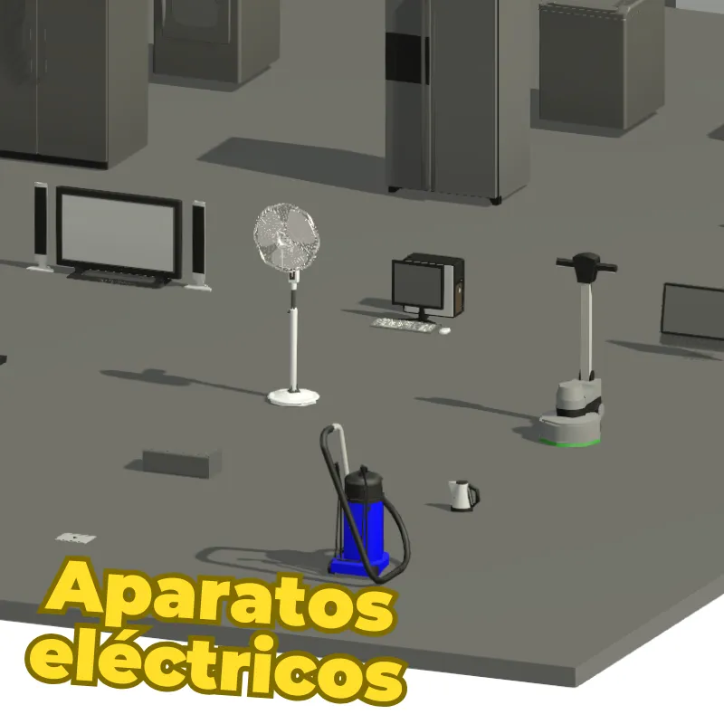 Electrodomésticos 3D | +70 Familias para Revit, Línea Blanca, Aire acondicionado, Televisiones y Electrónica para Interiores