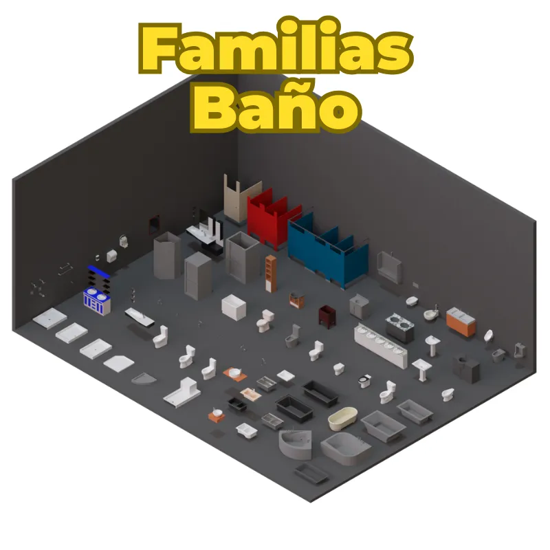 Mega Paquete Revit 2025 | +800 Familias de Mobiliario, WC, Gimnasio, Maquinaria, Cine 🚬 y Más