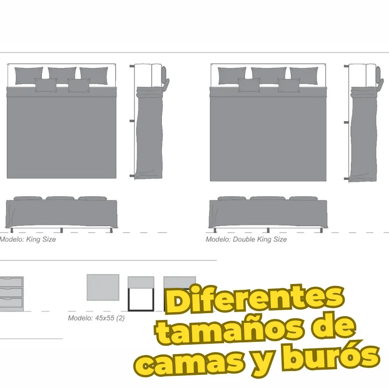 Bloques Dinámicos Básicos de Dormitorio para AutoCAD | Camas, Mobiliario y Equipamiento Arquitectónico Escalable