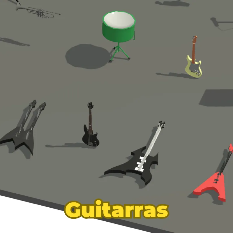 Instrumentos Musicales 3D para Revit | Más de 30 Familias BIM de Equipamiento Musical y Estudio