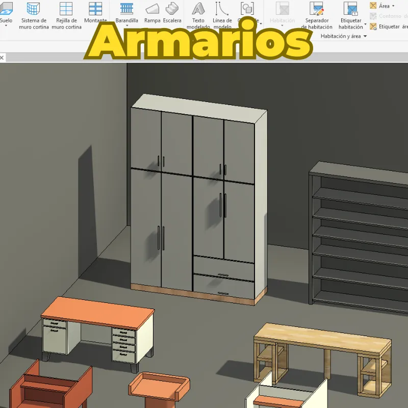 Colección 3D de Aulas, Mobiliario Escolar y Talleres para Revit | Plantilla Profesional