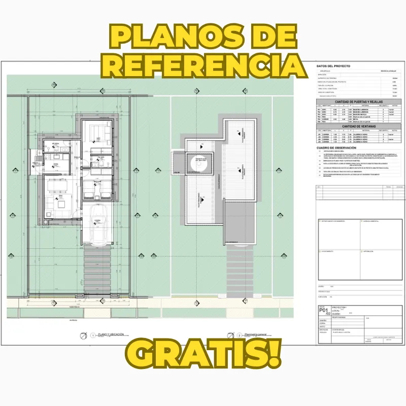 Descarga GRATIS Planos de Casa MODERNA 🏡 10x20m + Render de Fachada