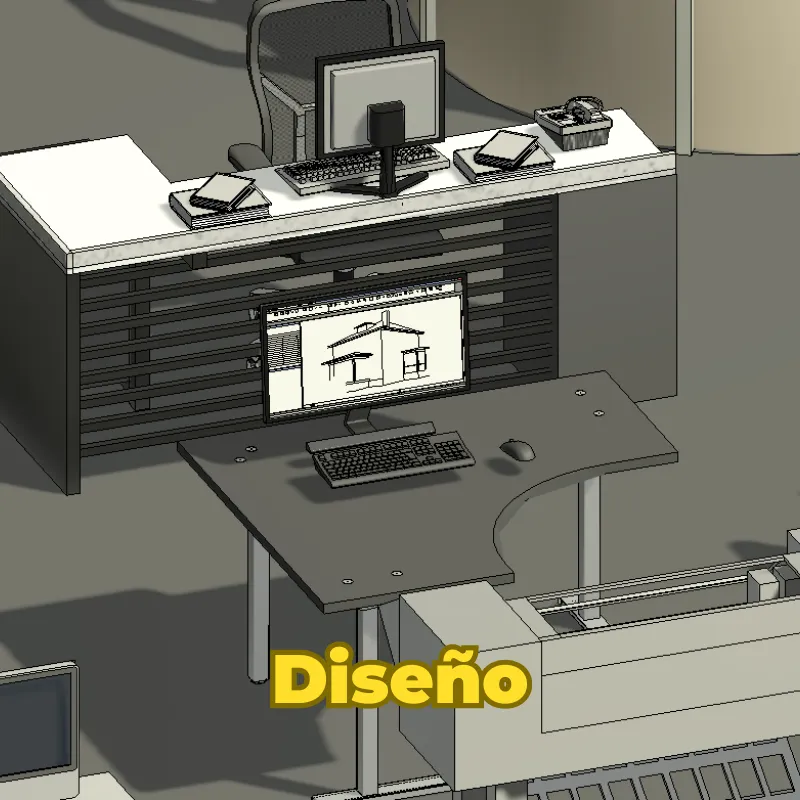 Colección Oficina 3D | Familias para Revit de Mobiliario y Equipamiento