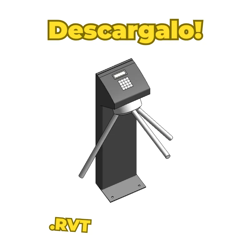 Familia Revit – Torniquete de Acceso (3 Brazos)