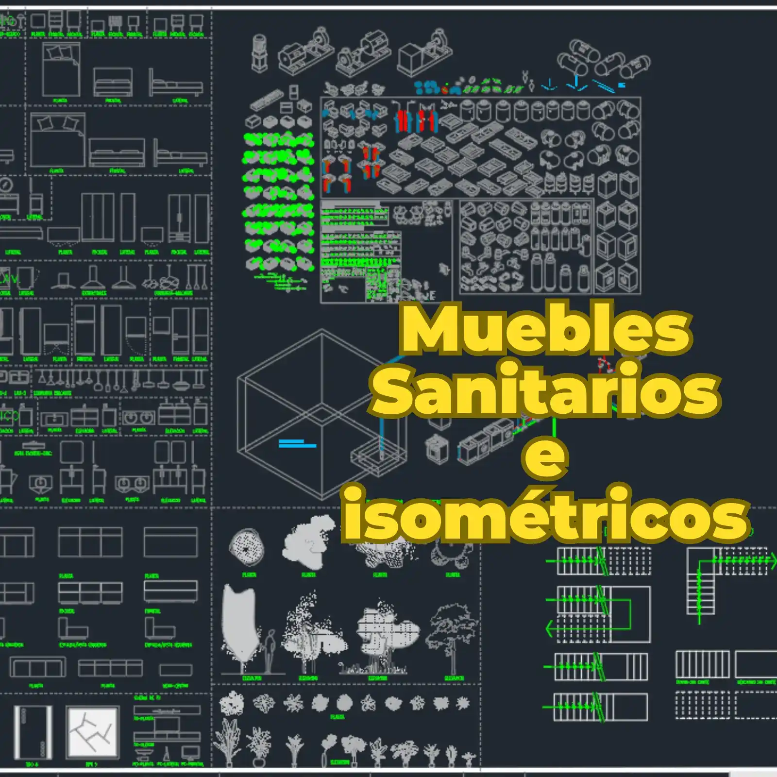 Descarga Plantilla PRO para AutoCAD con 1000+ bloques dinámicos de construcción
