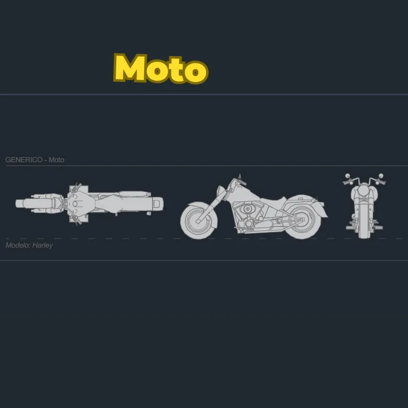 Bloques Dinámicos Básicos – Vehículos para AutoCAD | Biblioteca Esencial de Autos, Motos y Bicicletas a Escala Real