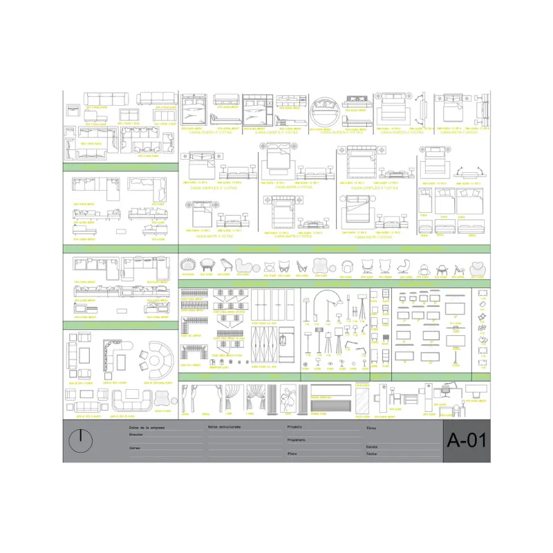 Plantilla Diámica 2 para AutoCAD | +400 Bloques Dinámicos de todo tipo