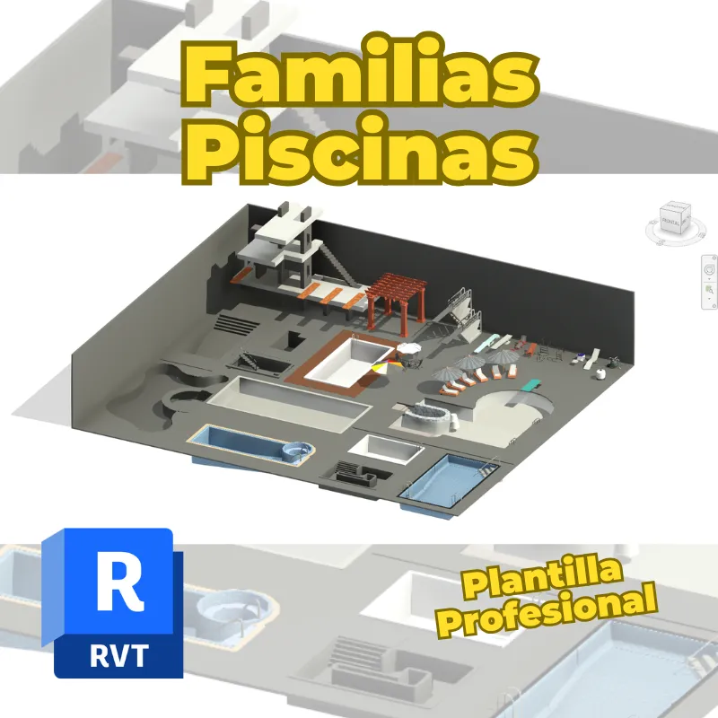 Colección 3D de Piscinas para Revit | Plantilla Profesional