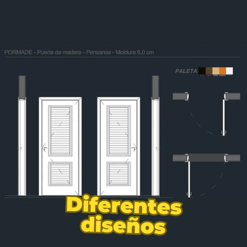 Bloques Dinámicos Básicos de Puertas y Ventanas para AutoCAD | Plantilla Profesional para Planos Arquitectónicos Precisos
