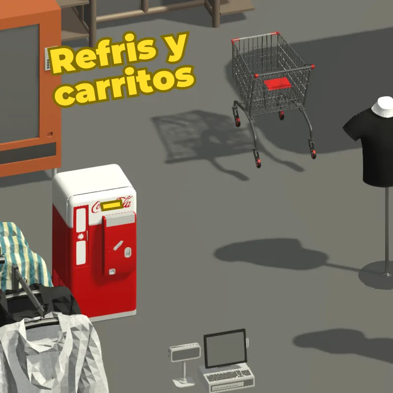 Retail & Centros Comerciales 3D | +60 Familias para Revit de Mobiliario Comercial, Escalera Eléctrica y Exhibidores