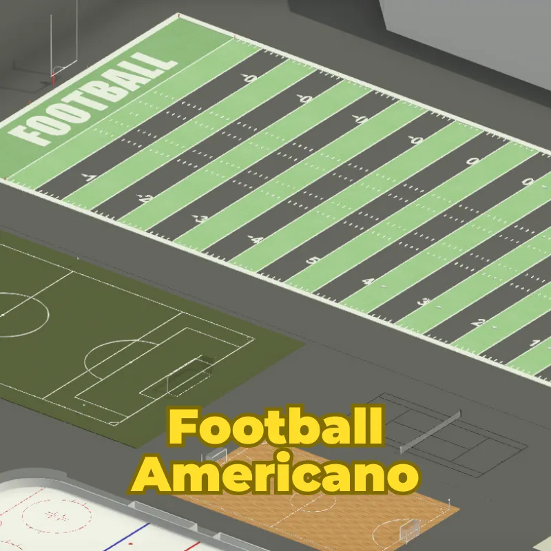 Canchas y Campos Deportivos 3D para Revit | Familias BIM de Espacios Deportivos y Recreativos