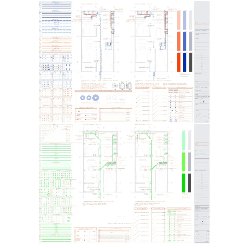 Plantilla Sanitaria e Hidráulica para AutoCAD | Bloques Dinámicos