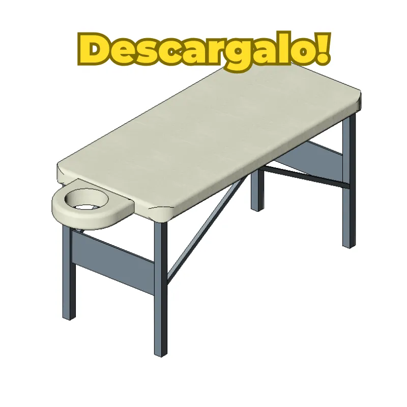 Mesa de Masaje 3D | Familia Revit Gratis