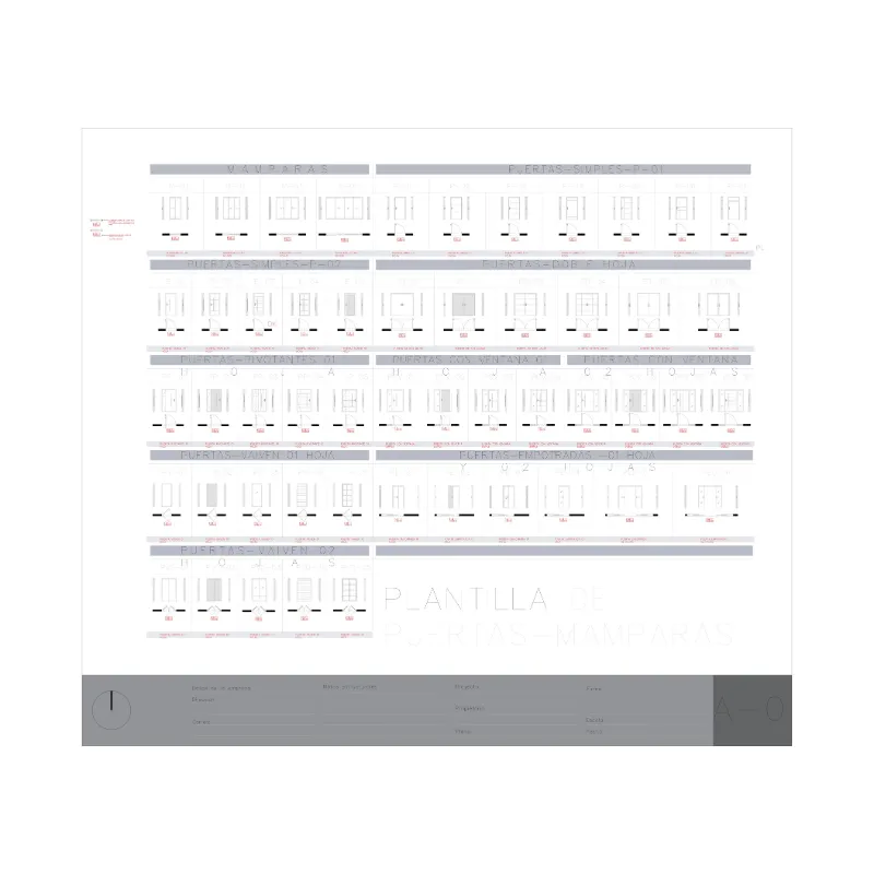 Plantilla Diámica 4 para AutoCAD | +200 Bloques Dinámicos de Puertas y Ventanas