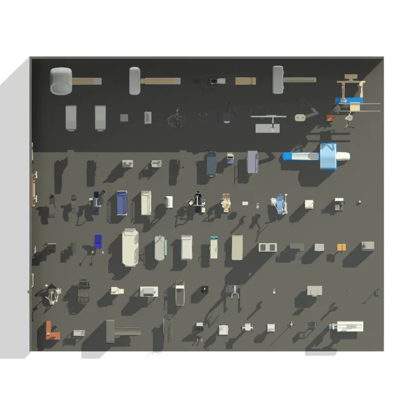 Familias de Hospitales para Revit | 60+ Familias de Equipamiento Médico y Clínico