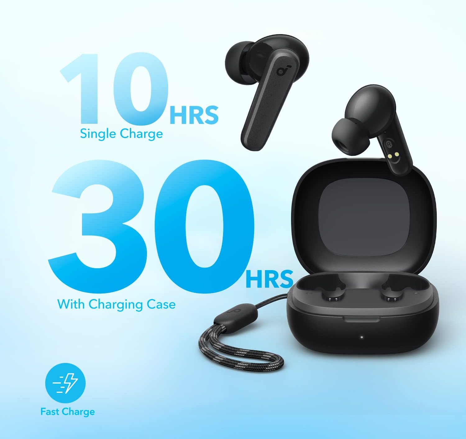 Soundcore by Anker P20i True Wireless Earbuds, 10mm Drivers with Big Bass, Bluetooth 5.3, 30H Long Playtime, Water-Resistant, 2 Mics for AI Clear Calls, 22 Preset EQs, Customization via App 