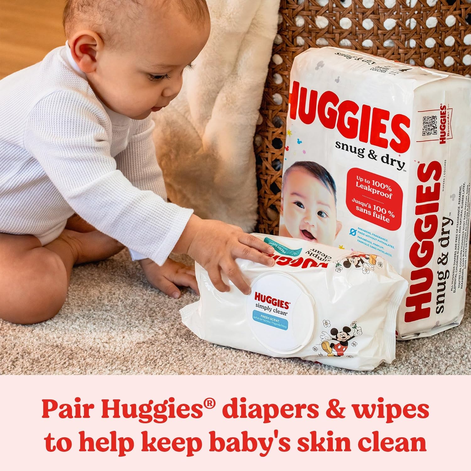Huggies Size 2 Diapers, Snug & Dry Baby Diapers, Size 2 (12-18 lbs), 100 Count, Packaging May Vary