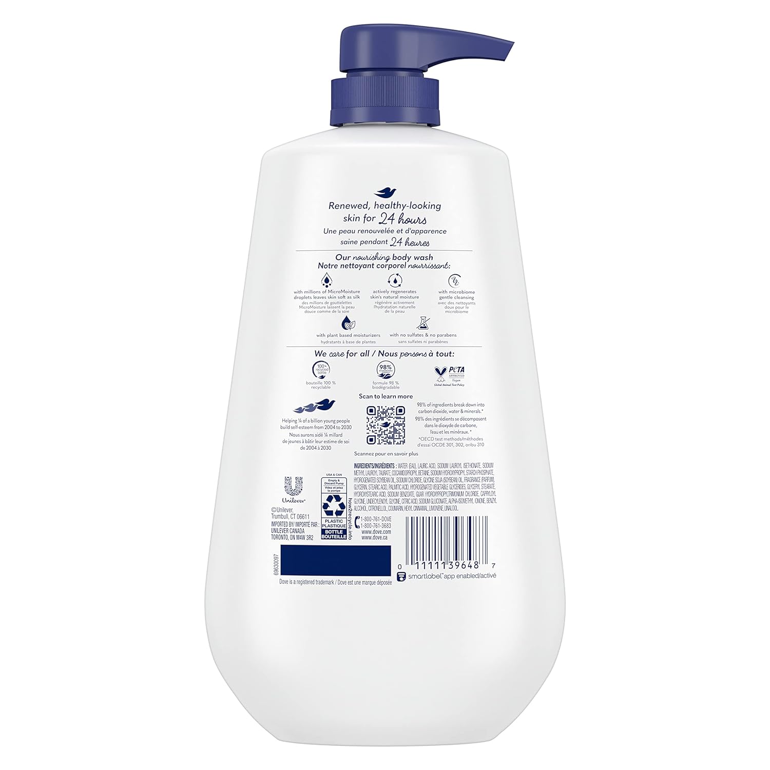 Dove Body Wash with Pump Deep Moisture For Dry Skin Moisturizing 