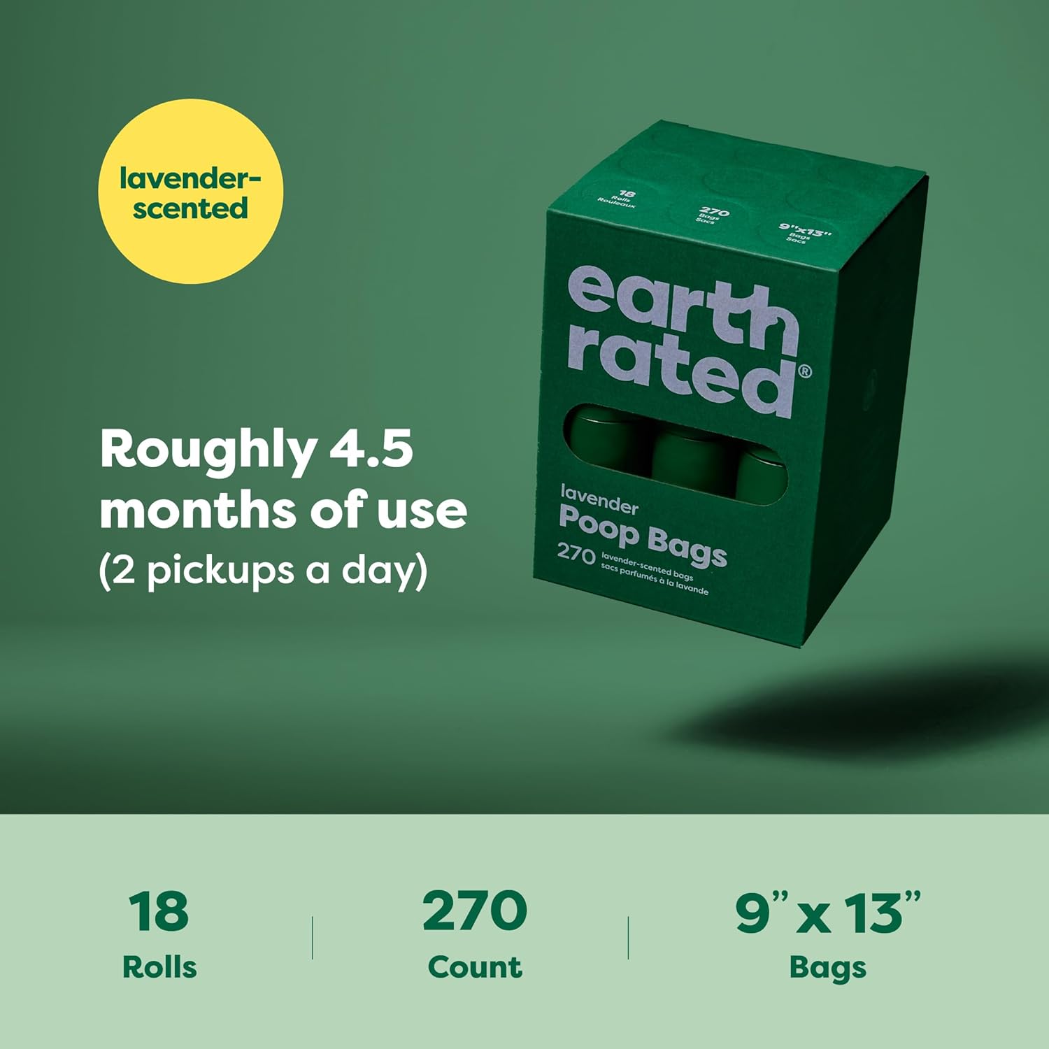Earth Rated Dog Poop Bags, Guaranteed Leak Proof and Extra Thick Waste Bag Refill Rolls For Dogs