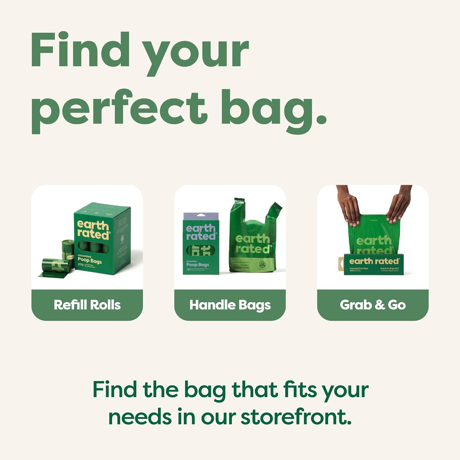 Earth Rated Dog Poop Bags, Guaranteed Leak Proof and Extra Thick Waste Bag Refill Rolls For Dogs