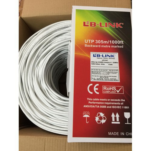 CUỘN 305M CÁP MẠNG CAT6 UTP LB-LINK CHÍNH HÃNG