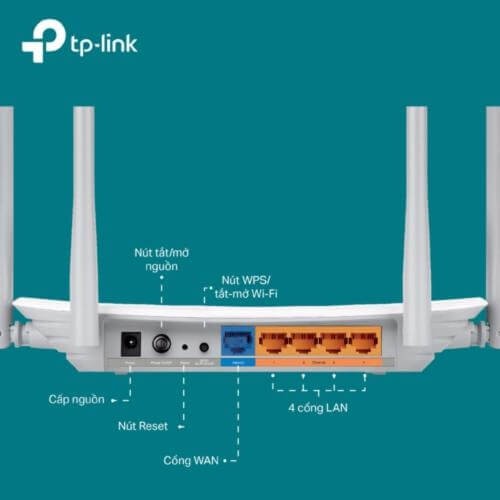 TP-Link AC 1200Mbps Bộ phát wifi không dây (Thiết bị mạng) - Archer C50 - Hàng Chính Hãng