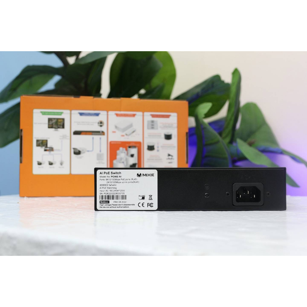 SWITCH POE MIXIE PC-802 AI 8+2, khoảng cách 250M, Công Nghệ Watchdog Thông minh