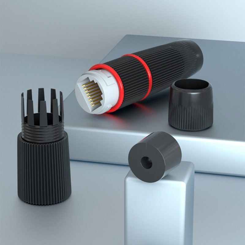 Đầu nối dây cáp mạng rj45 ngoài trời chống nước IP67 chuyên dụng