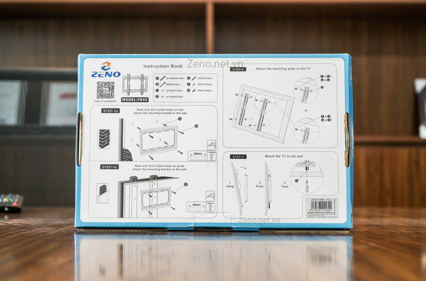 Giá treo TV cố định 14 - 45 inch ZENO FB45