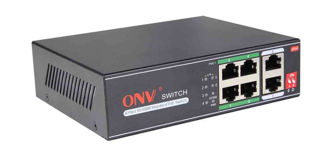 Switch POE ONV 4 Cổng POE + 2 Cổng Uplink H1064PLS