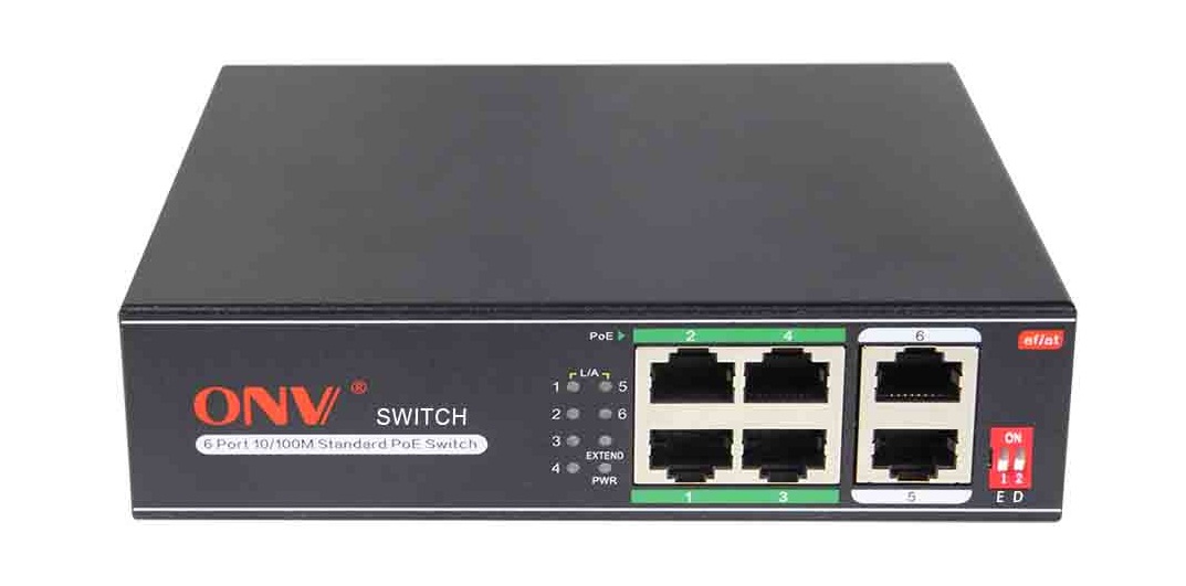 Switch POE ONV 4 Cổng POE + 2 Cổng Uplink H1064PLS