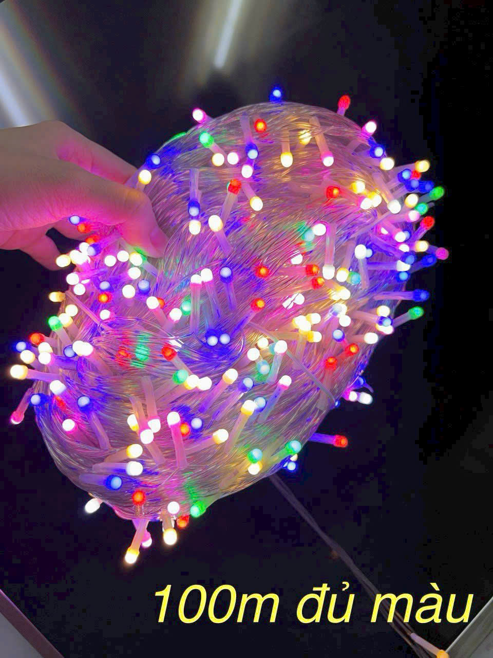 100M Dây Đèn Led Trang Trí Chớp Nháy Đủ Màu Cắm Điện - Dây Đèn Trang Trí Cửa Hàng Lễ Tết