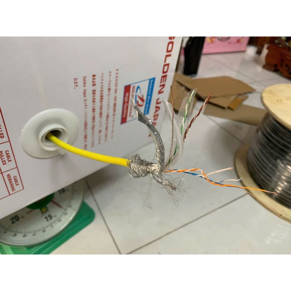 10m đến 100m Cáp mạng Golden Japan chuẩn Cat6 SFTP bấm sẵn đầu
