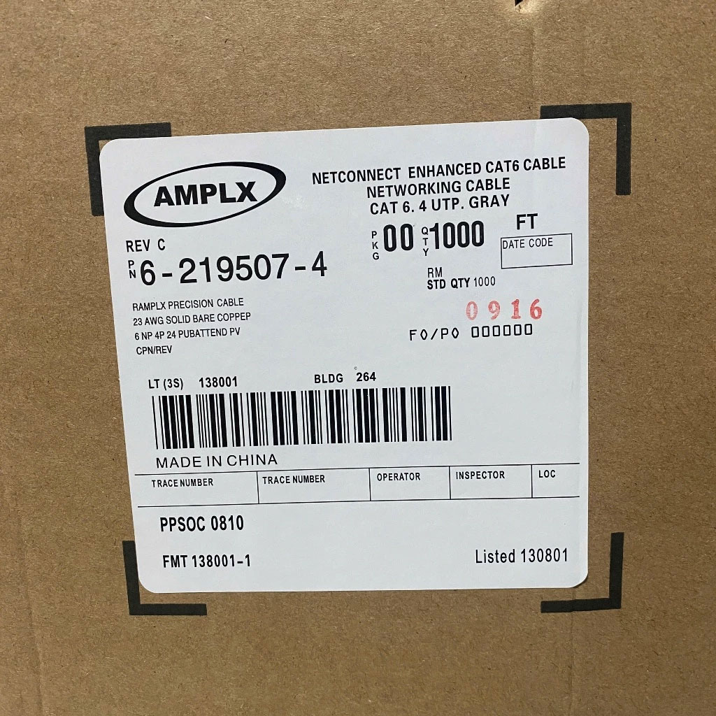 Cáp mạng AMPLX Cat6 chống nhiễu chuẩn SFTP lõi đồng nguyên chất