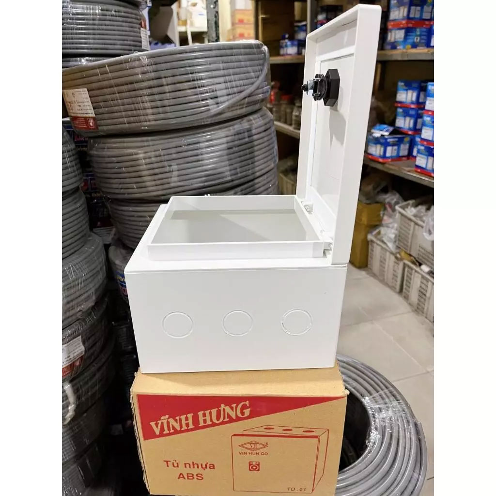 Tủ điện, đầu ghi ngoài trời có mái che 170x380x500mm