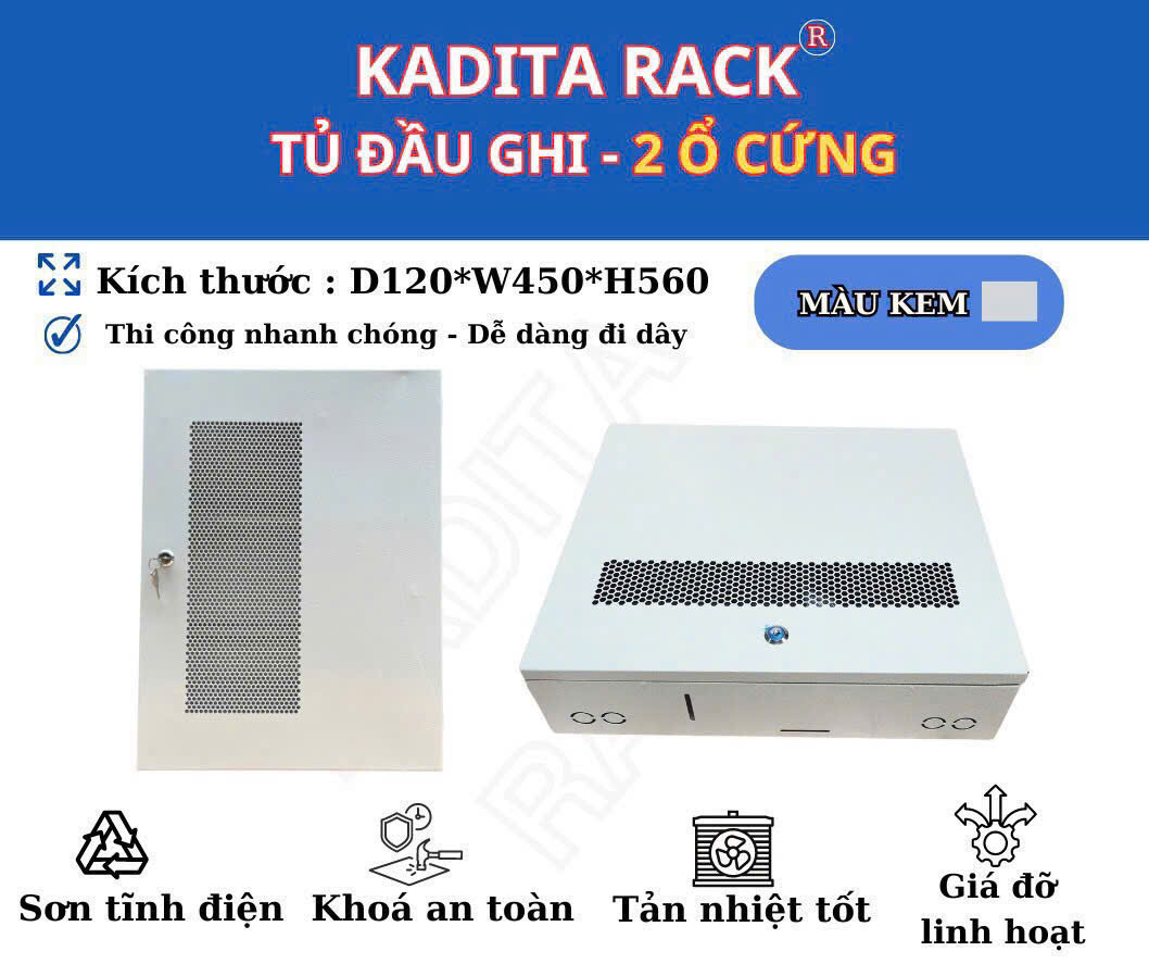 Tủ đầu ghi hình camera ổ khóa SIZE TO 56cm 45cm 12cm