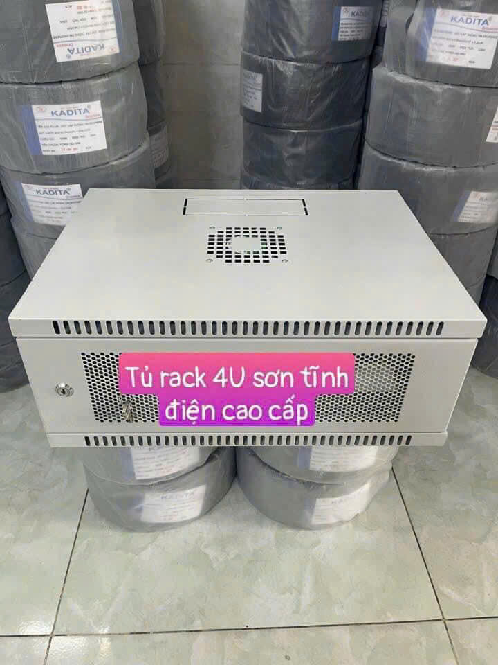 Tủ Rack 4U-D400 Treo tường, Tủ mạng, tủ điện