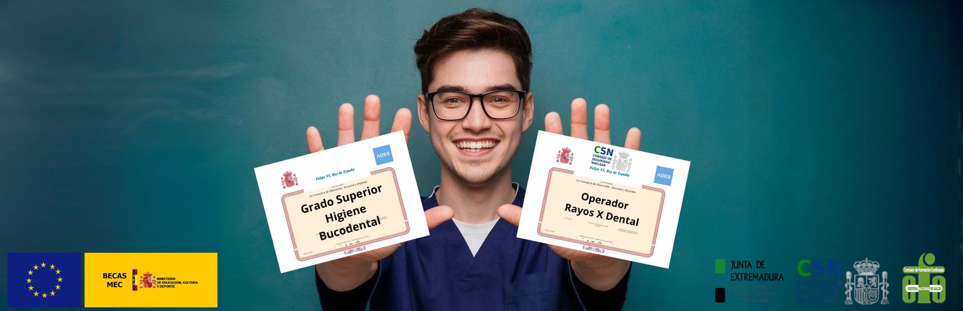 Matrícula Doble Titulación Oficial. Grado Superior Higiene Bucodental y Operador Rayos X Dental