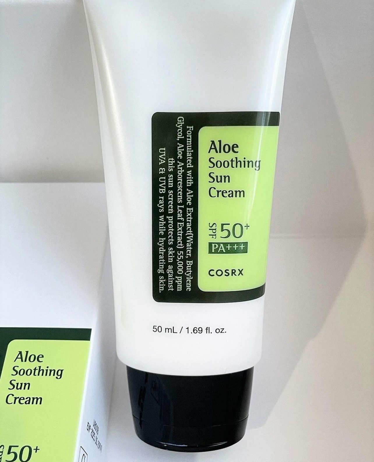 COSRX Aloe Soothing Sun Cream SPF 50+ Pa+++ (1.69 fl. oz.) 