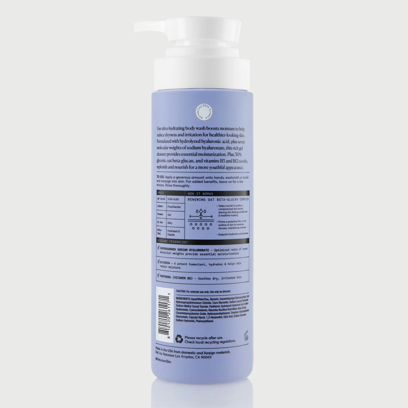 NATURIUM THE BOOSTERu HYALURONIC ACID BODY WASH