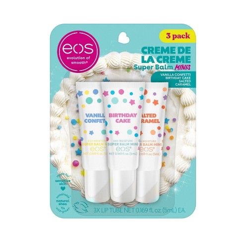 EOS 24hrs Moisture Super Balm Minis - Crème de la Crème - 0.169 fl oz/3pk