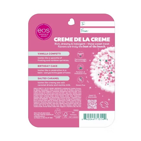 EOS 24hrs Moisture Super Balm Minis - Crème de la Crème - 0.169 fl oz/3pk