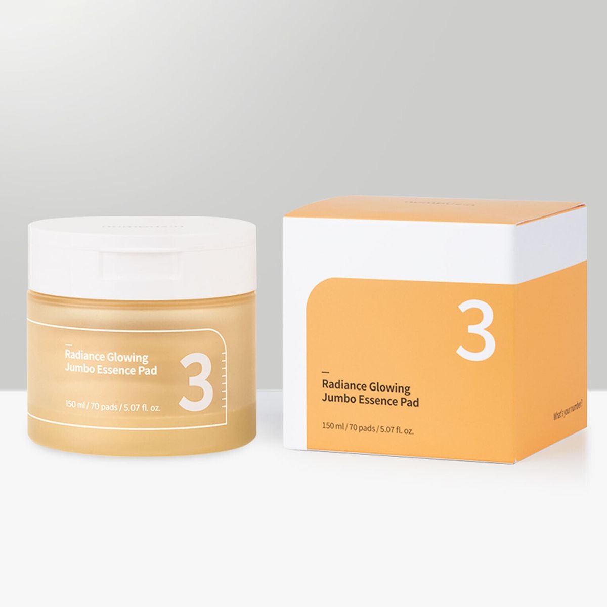 NUMBUZIN No.3 Radiance Glowing Jumbo Essence Pad 5.07oz / 150ml (70pads) Vegan