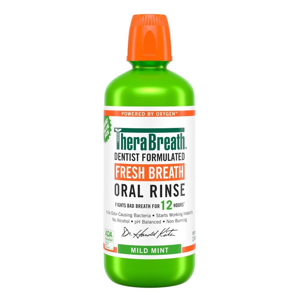 Thera breath Fresh Breath Mouthwash, Mild Mint 