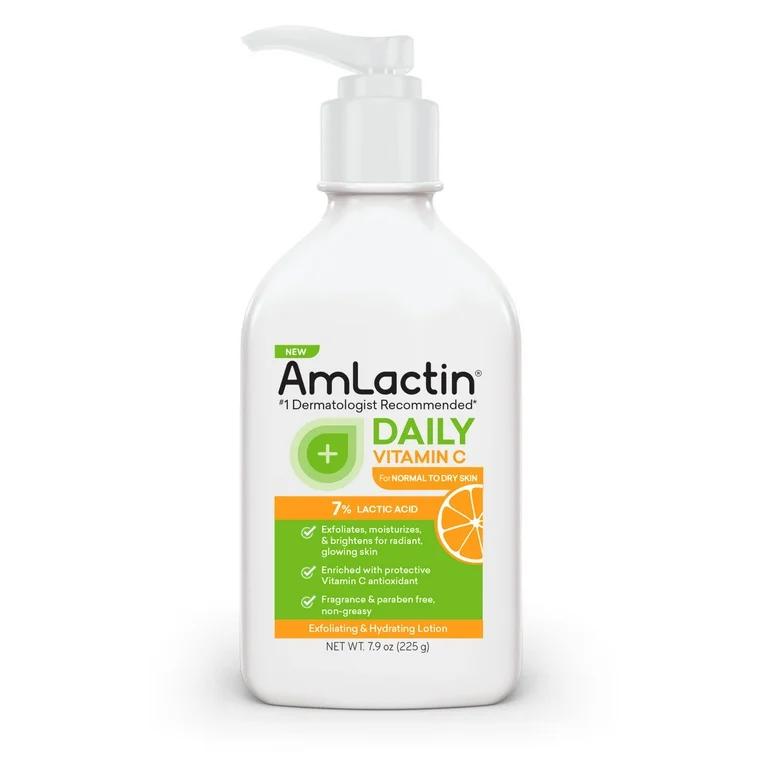 AMLACTIN 7% Lactic Acid Vitamin C Exfoliating & Hydrating Lotion (7.9 Oz)