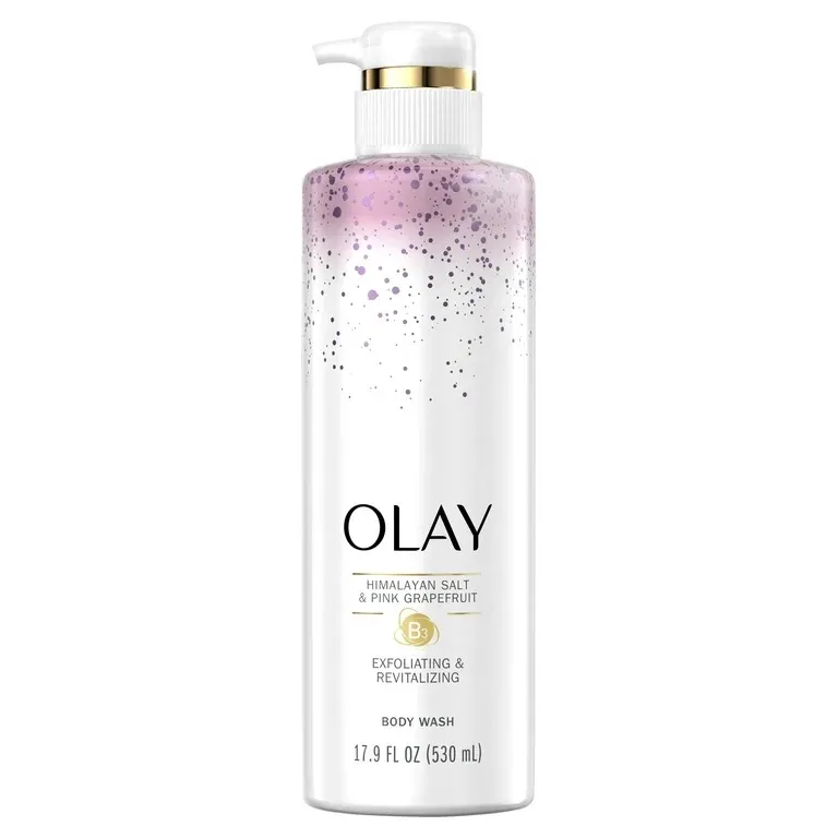 Olay Exfoliating & Revitalizing Body Wash With Himalayan Salt, Pink Grapefruit, And Vitamin B3