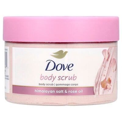 Dove Body Scrub, Himalayan Salt & Rose Oil, 10.5 oz (298 g)